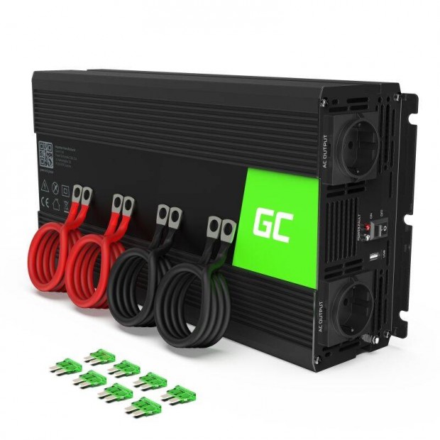 Green Cell 2000W/4000W új inverter tiszta színuszos 12 V-ról 230 V-ra