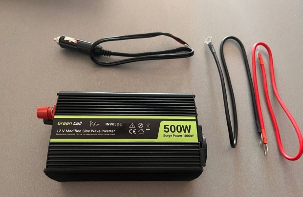 Green Cell Autós Teljesítmény Inverter 12V-230V-ra feszültségátalakító