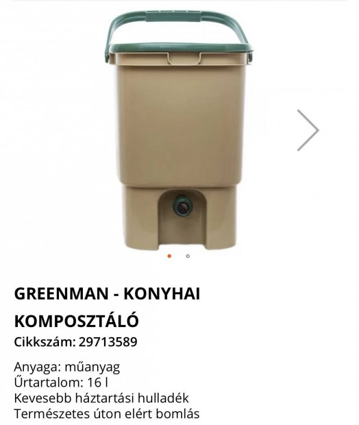 Greenman komposztl + starter