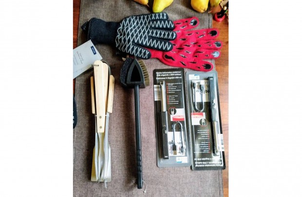Grill készlet ,grill tisztító ,hőálló kesztyű USB-s grill gyújtó