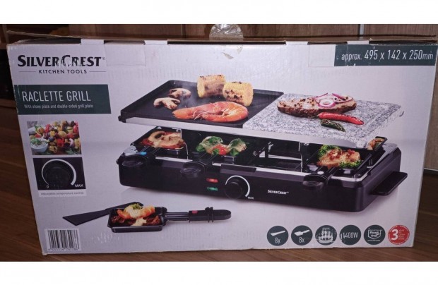 Grillst Silvercrest raclette 8 szemlyes - j, bontatlan, ron alul!