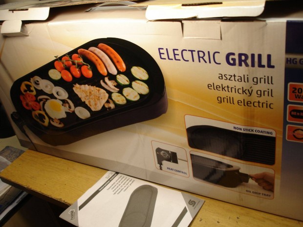 Grillst elektromos asztali j 2000 watt HG GR 02 tpusu