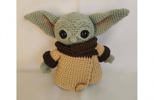 Grogu (Baby Yoda), amigurumi horgolssal kszl-16 cm, j! Elad!