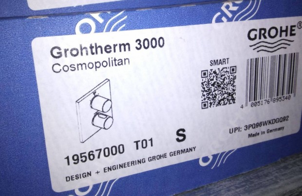 Grohe Grohtherm 3000 Cosmopolitan falsk alatti termosztt kdcsaptep