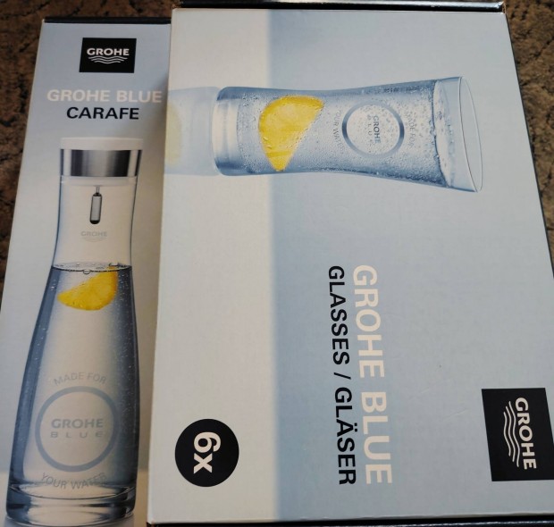 Grohe kristály üvegkészlet (kancsó+6 darab pohár) eladó