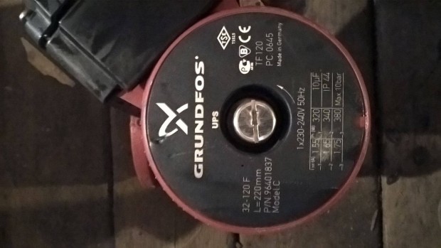 Grundfos UPS 32-120 F B 230v-os hasznlt ftsi keringet szivatty,