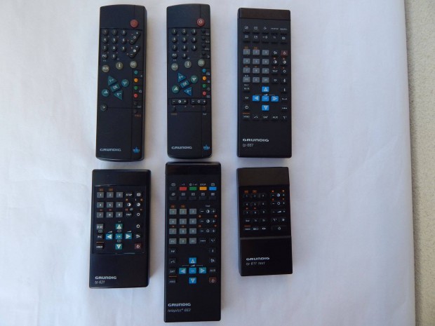 Grundig 6 Darabos TV Távirányító Gyűjtemény Szettben