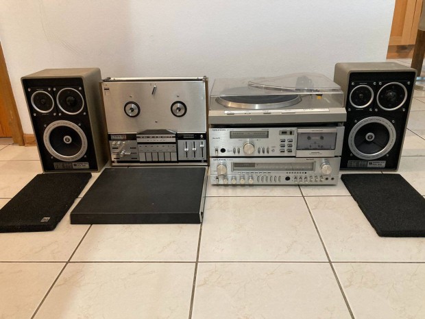 Grundig hifi receiver erst deck szalagos magn lemezjtsz hangfal