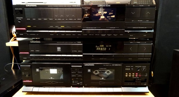 Grundig hifi torony V8400 erst T8300 tuner CCF830 deck