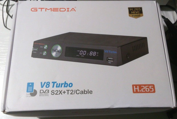 Gtmedia V8 Turbo fldi, mholdas, kbel TV vev,tuner, set-top box