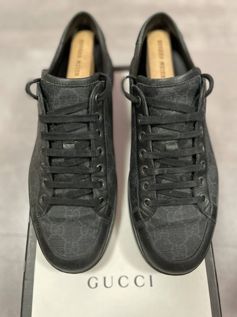 Gucci Brooklyn GG Supreme Low "Black Grey" 7 1/2 elad