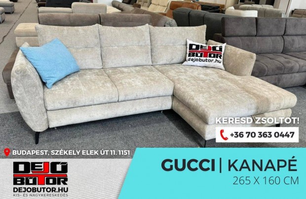 Gucci bzs rugs sarok kanap lgarnitra gray 265x160 cm gyazhat