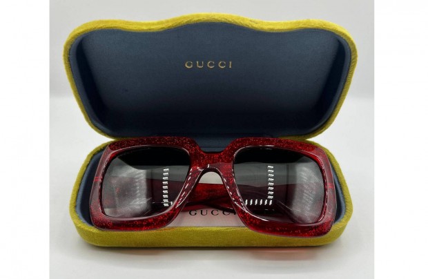 Gucci ni napszemveg GG0053S/003, csillmos piros kerettel