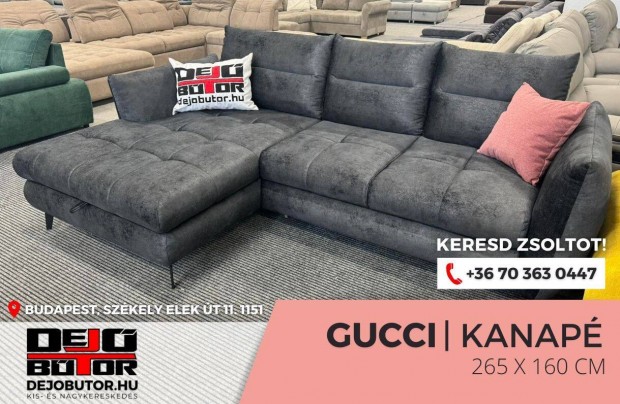 Gucci sarok ves fekete kanap rugs lgarnitra 265x160 cm gyazhat