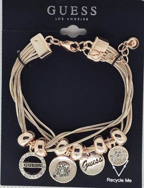 Guess eredeti ktsoros karkt charm-okkal, rosegold