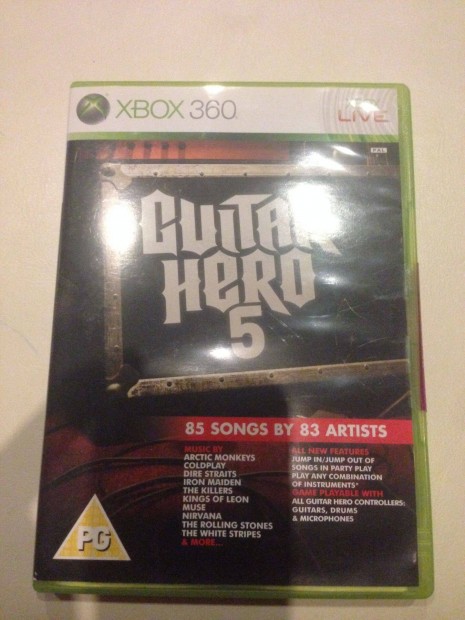 Guitar HERO 5 eredeti xbox360 jtk elad-csere