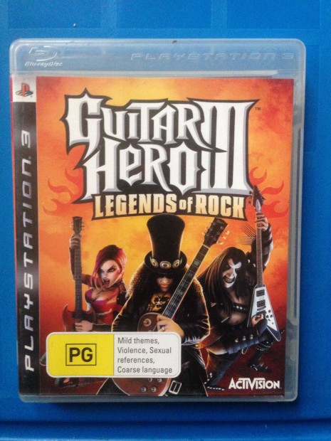 Guitar HERO III Legends OF Rock ps3 jtk,elad,csere is