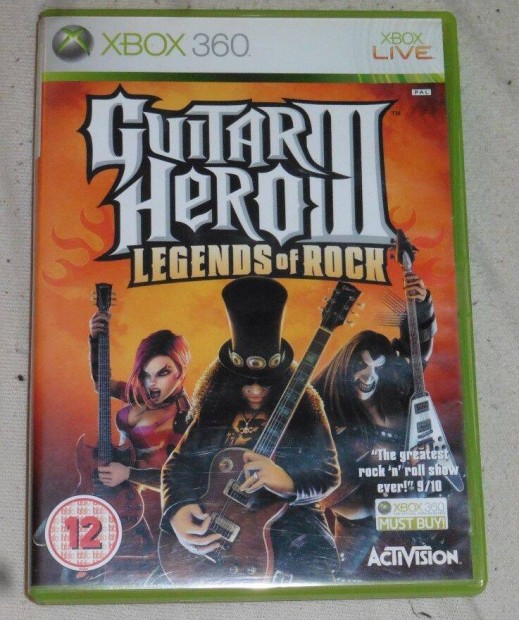 Guitar Hero 3. - Legends Of Rock Gyri Xbox 360 Jtk Akr Flron