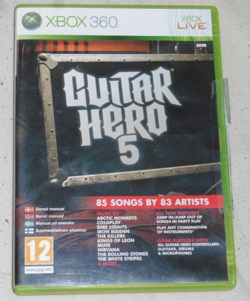 Guitar Hero 5. Gyri Xbox 360 Jtk Akr Flron