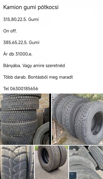 Gumi 385.65.22.5 kamion pótkocsi