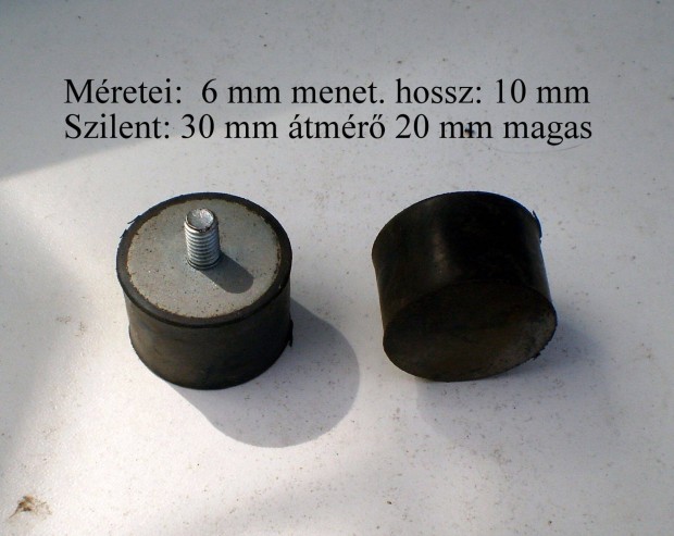Gumibak csavaros véggel