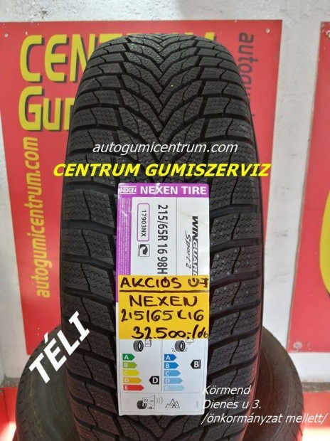 Gumibolt s szerviz. -215/65R16 Nexen j tli gumik -Winguard