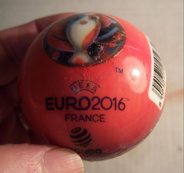 Gumilabda 5cm UEFA Euro 2016 France (Mondo) hasznlt