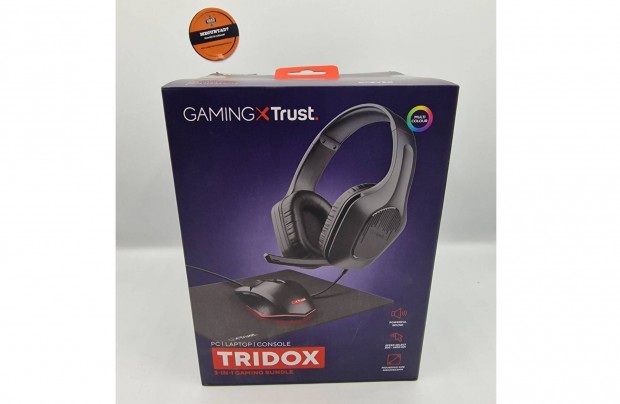 Gxt 790 3az1-ben: headset, egér, egérpad, új, 1 év garanciával