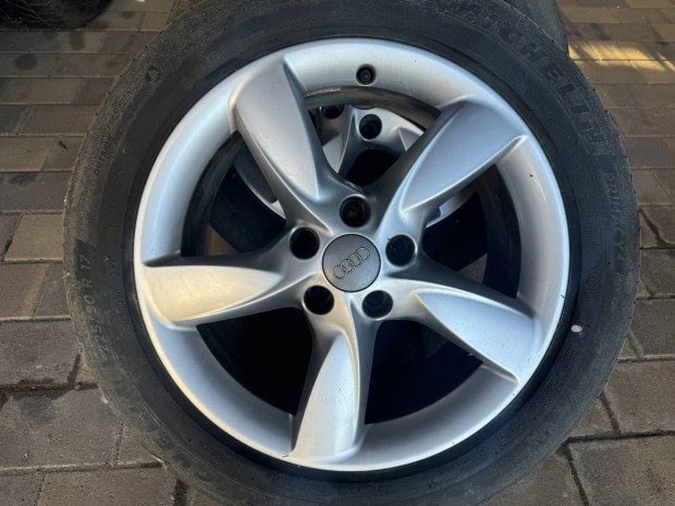 Gyári Audi 17 es alufelni 5x112 VW, Skoda ra szép gyári állapotban