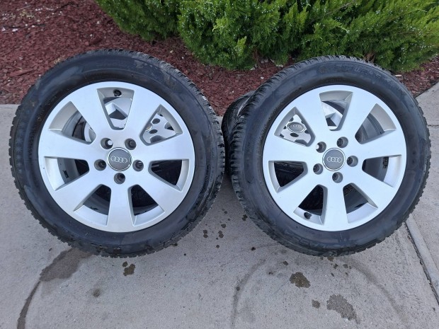 Gyári Audi 5*112 R16 alufelni 205/55 R16 Négyévszakos gumi