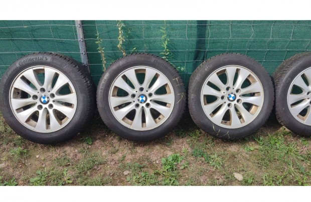 Gyári BMW alufelni 5x120 6,5Jx16 ET42 195/55R16 Continental téli gumi