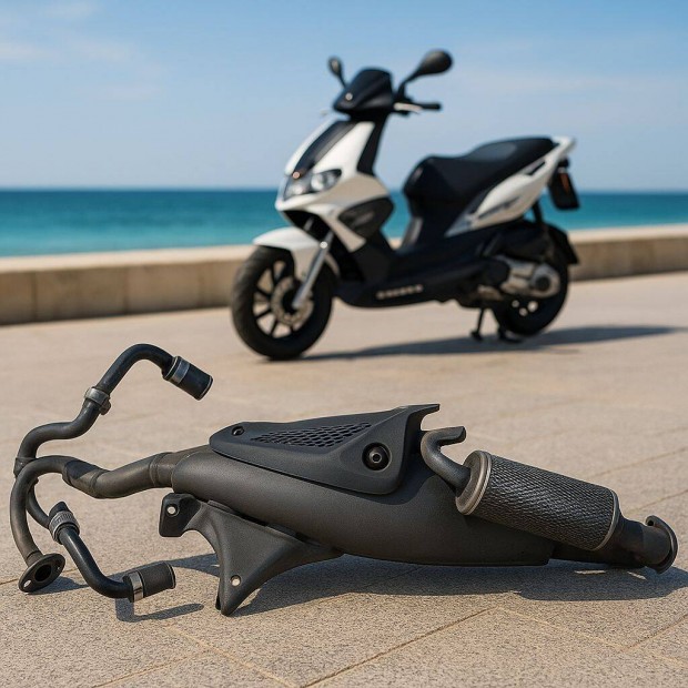 Gyári Gilera 50 köbcentis, 2 ütemű robogóhoz való kipufogódob