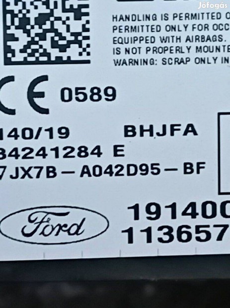 Gyári Jx7B-A042D95- BF Ford focus mk4 függöny légzsák
