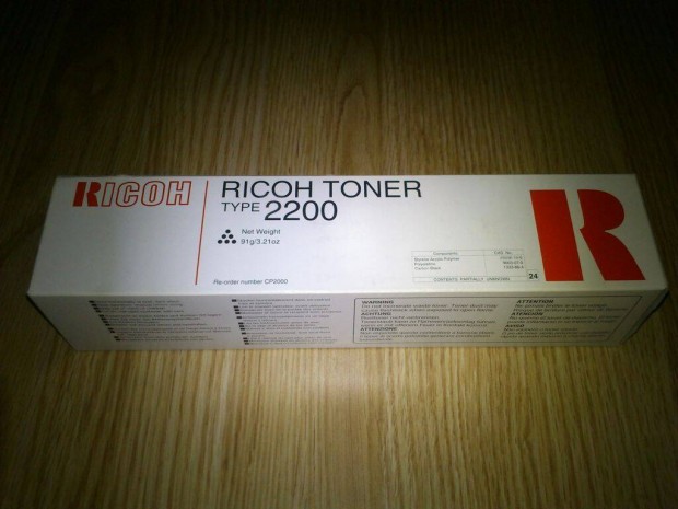 Gyári eredeti új bontatlan Ricoh type 2200 toner festék fekete