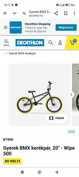 Gyerek BMX bicikli