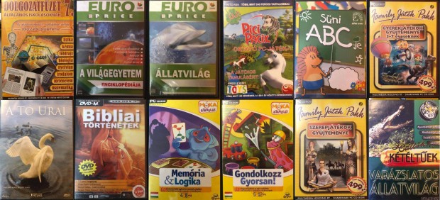 Gyerek játék -és oktató programok PC egyben 12db