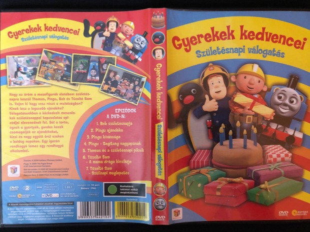 Gyerekek kedvencei DVD Szletsnapi vlogats (7db mese, Bob a mester