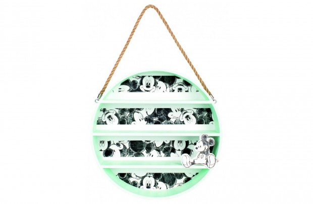 Gyerekszoba fali polc 40 cm,Disney Mickey, fa, j