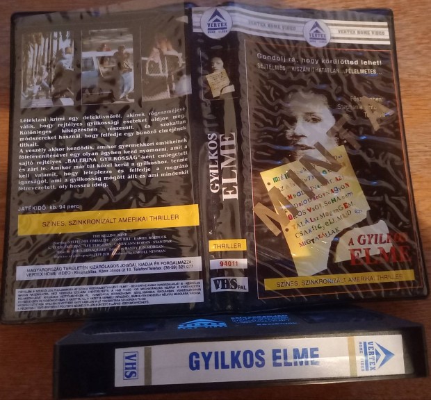 Gyilkos elme - thriller vhs - nagytok