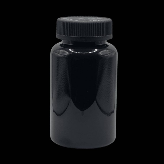 Gygyszeres flakon, fekete, 250 ml, PET, kupak + szivacs