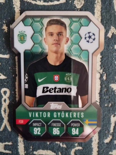 Gykeres Viktor (Sporting) Shield Pajzs Bajnokok Ligja 2024/25 krtya