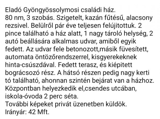 Gyngyssolymos csaldi hz