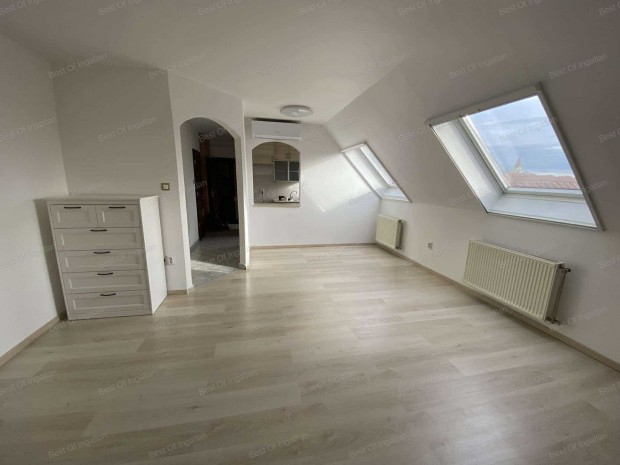 Gy�r-N�dorv�rosban, nappali + 1 szob�s, g�pes�tett lak�s, z�rt udvari