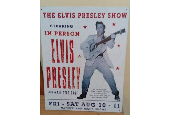 Gy�rben elad� Elvis Preslit �br�zol� dekort�bla