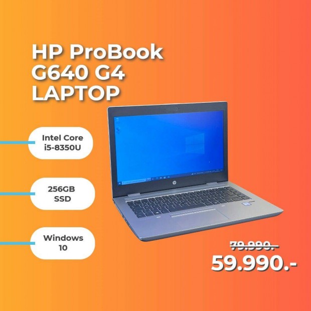 Gyors! HP Laptop : I5-8350U / 8GB DDR4 / 256GB SSD / Windows 10