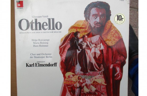 Gyjtemnybl Verdi Othello bakelit hanglemez elad