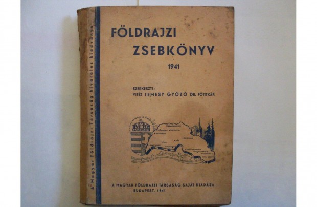 Gyjtknek 1941-es kiads Fldrajzi zsebknyv elad