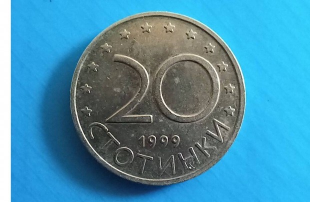 Gyjtknek 1999-es Bulgria 20 Ctotinka pnzrme elad