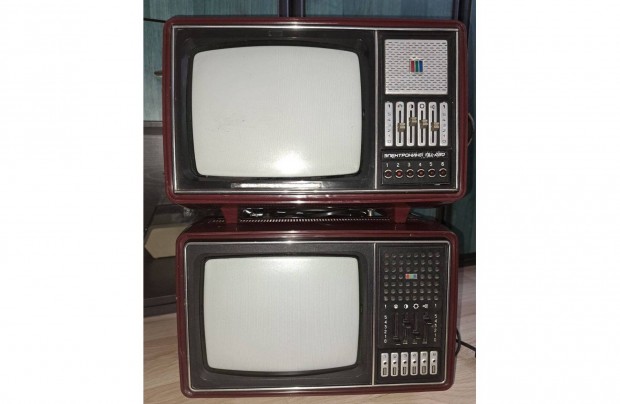 Gyjtknek, orosz, szovjet sznes kis 25 cm TV Elektronika C-430