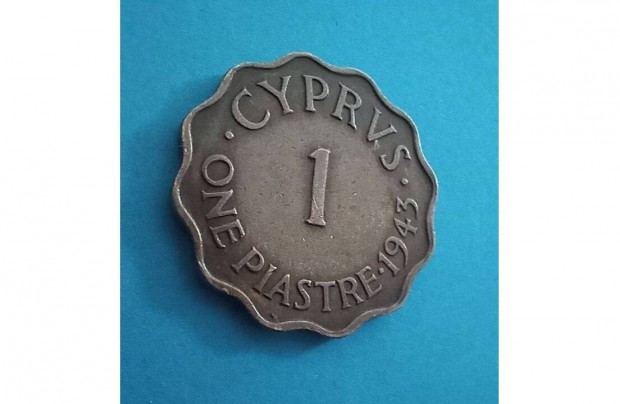 Gyjtknek szp 1943-as Ciprus 1 Piaszter pnzrme elad